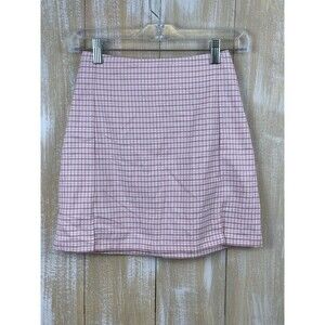 PACSUN John Galt Mini Skirt Womens Size XS Pink Plaid 90s Y2K New With Tags